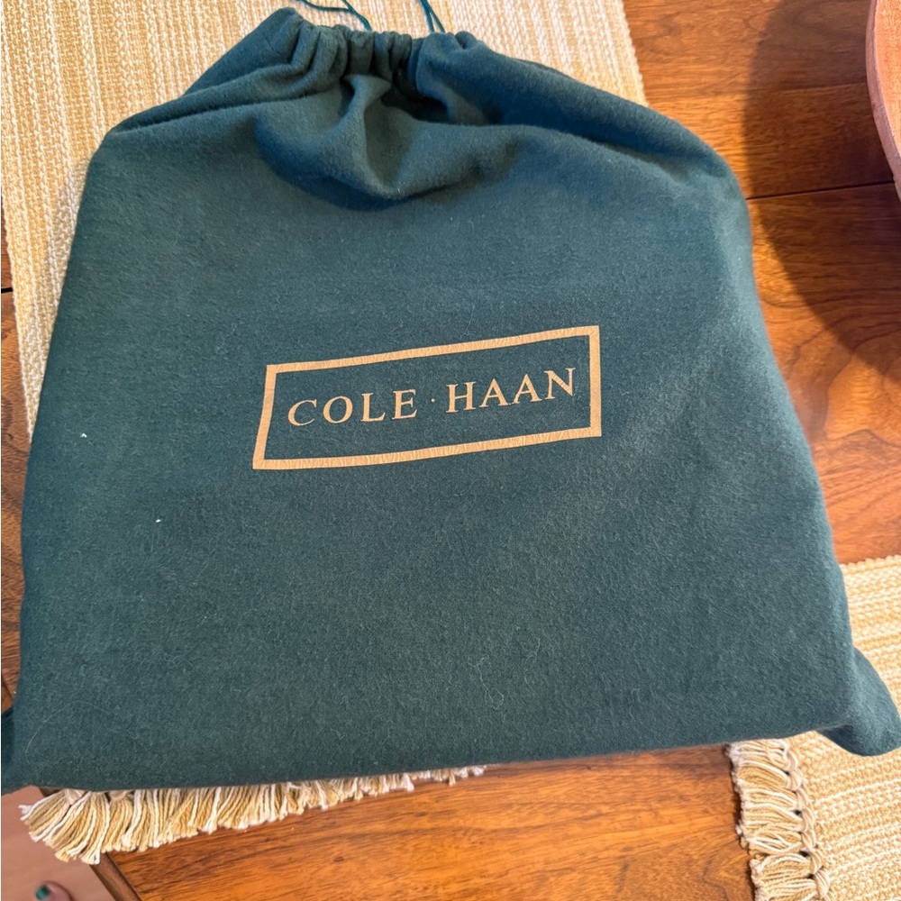 Cole Haan Black Leather & Cloth Bag